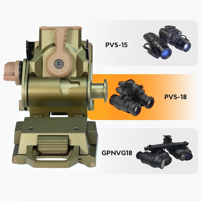 HTPREC NVG Mount for PVS14/15/18 G24 Night Vision Goggles Adjustable L4 G24 Metal NVG Helmet Mount PVS 31 CNC Dovetail NVG Mount - Image 2